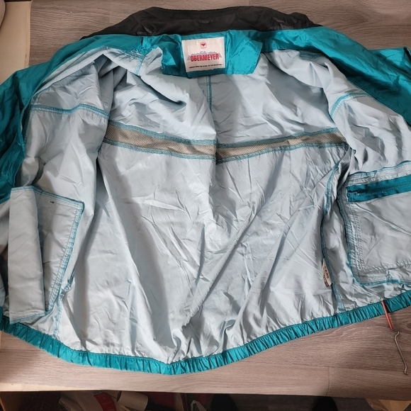 Vintage OBERMEYER Teal Jacket Size 3X Skiwear Vented Full Zip Oversize Parachute - Picture 12 of 16